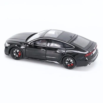 Imtfzct 1/24 Supercar RS7 Black Warrior Model Car, zvukové a světelné autíčko s funkcí natahování,