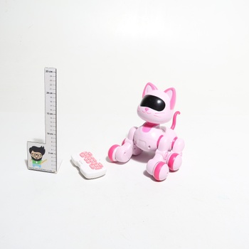 Fisca Diaľkovo ovládaná robotická mačka hračka pre deti - RC kaskadérsky robot mačka so spevom,