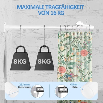 Tyč sprchového závesu Tuqaki RXZ-101294