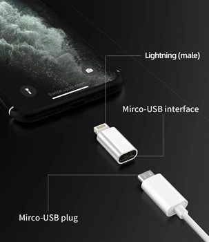 Adaptér micro USB Lightning (3 ks) pro iPhone 14 13 12 11 Pro Max 7 8 Plus X SE XS XR pro iPad Air