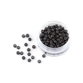 200 silikónových nano krúžkov, 3,0 mm nano krúžky/mikro krúžky na predĺženie (tmavo hnedé)