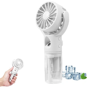 Prenosný ručný ventilátor s vodnou hmlou, dobíjací USB…