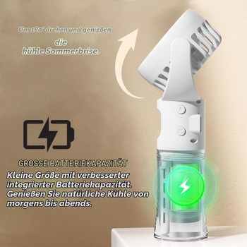 Prenosný ručný ventilátor s vodnou hmlou, dobíjací USB ventilátor so 4 rýchlosťami, ventilátor s