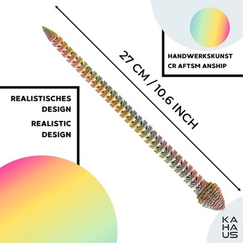 3D Had vo vajci | 27 cm Had vo vajci o veľkosti 10 cm | Červeno-žlto-zelená | Prekvapivá figúrka