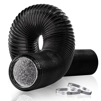 Flexibilná odvzdušňovacia hadica z PVC k sušičke 125 mm, 5 m s 2 hadicovými svorkami, Φ 13 cm, pre