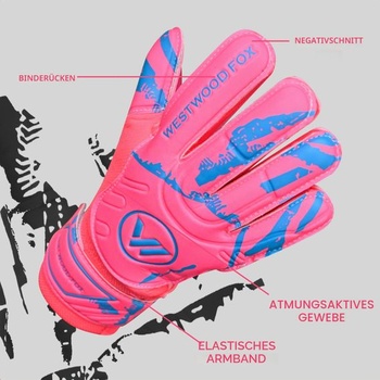 Brankárske rukavice WESTWOOD FOX Fingersave pre futbalových brankárov pre deti, mládež a dospelých, od
