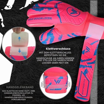 Brankárske rukavice WESTWOOD FOX Fingersave pre futbalových brankárov pre deti, mládež a dospelých, od