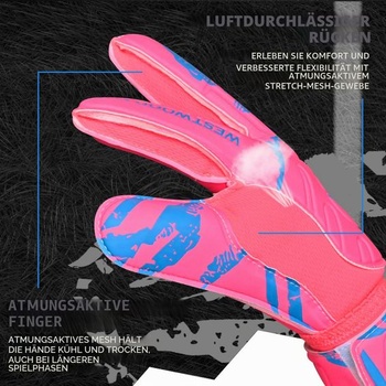 Brankárske rukavice WESTWOOD FOX Fingersave pre futbalových brankárov pre deti, mládež a dospelých, od