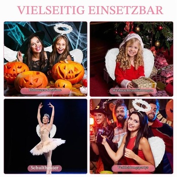 Dětský kostým anděla AUYAO, andělská křídla, bílá vílí křídla, sada kostýmu Amora, C-Anděl