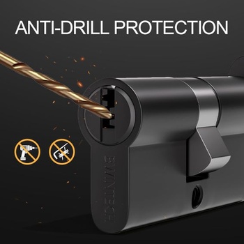 Cylindrický zámek Bwintech 80mm (40T/40) Euro ze slitiny niklu a zinku, bubnový zámek, klíč s 8