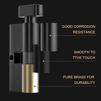 Cylindrický zámek Bwintech 80mm (40T/40) Euro ze slitiny niklu a zinku, bubnový zámek, klíč s 8
