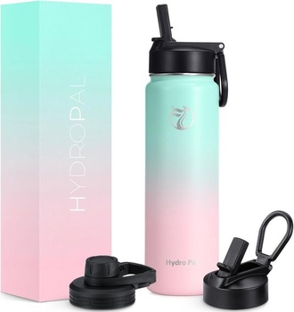 Fľaša na vodu HydroPal z nerezovej ocele - 750 ml, 1 l, 1,2 l, bez BPA, vhodná na sýtené nápoje,