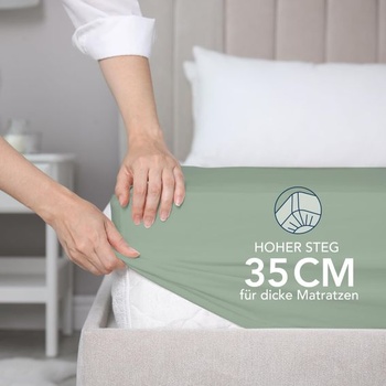 Napínacie prestieradlo Dreamzie 180 x 200 cm - 35 cm hlboké vrecko - 100% mikrovlákno - svetlo