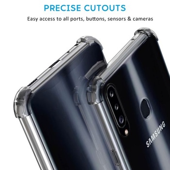 Puzdro na telefón N NEWTOP kompatibilné so Samsung Galaxy A20S, polotuhé TPU pevné a priehľadné