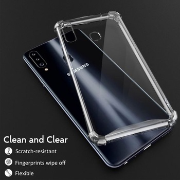 Puzdro na telefón N NEWTOP kompatibilné so Samsung Galaxy A20S, polotuhé TPU pevné a priehľadné