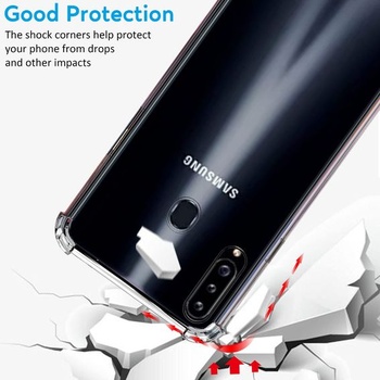 Puzdro na telefón N NEWTOP kompatibilné so Samsung Galaxy A20S, polotuhé TPU pevné a priehľadné
