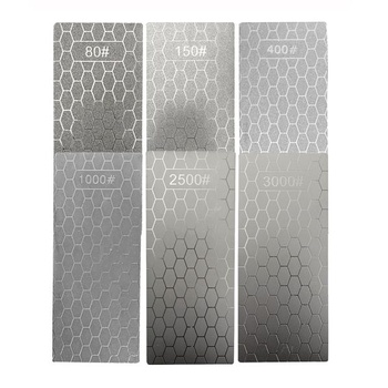 6 brúsnych kameňov na nože, 80# 150# 400# 1000# 2500# 3000# Diamantové brúsne kamene s extra