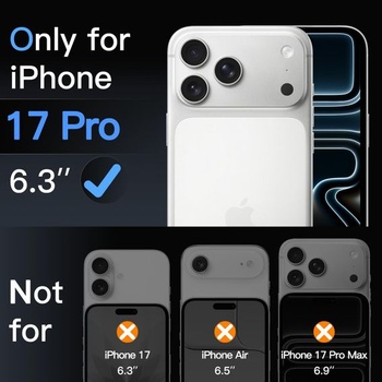Ochranný kryt JETech pre iPhone 17 Pro, priehľadný, balenie 3 kusov
