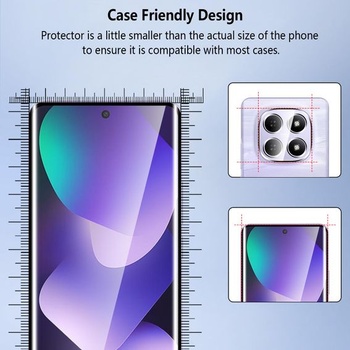 [2+2 balenia ochranných fólií na displej pre Xiaomi Redmi Note 15 5G: 2 kusy 3D tvrdeného skla + 2