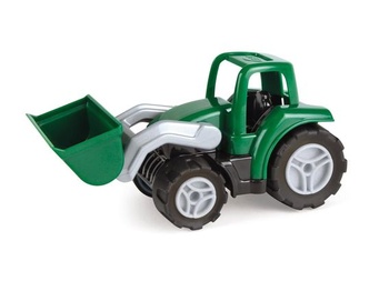 Lena 1263 Workies traktor s čelným nakladačom, 14 cm, ABS plastový traktor s pohyblivou lopatou,