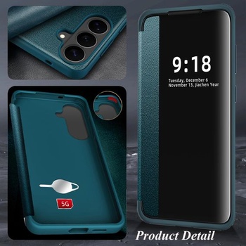 Ochranný kryt S26 Plus pre Samsung S26 Plus, flipové púzdro, priehľadné, tenké, flipové púzdro pre