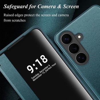 Ochranný kryt S26 Plus pre Samsung S26 Plus, flipové púzdro, priehľadné, tenké, flipové púzdro pre