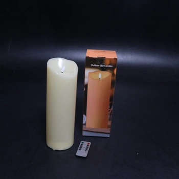 LED svíčky EXTSUD 31,5 cm × 10 cm s dálkovým ovládáním, odolné proti stříkající vodě, s časovačem,