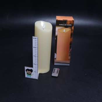 LED sviečky EXTSUD 31,5 cm × 10 cm s diaľkovým ovládaním, odolné proti striekajúcej vode, s časovačom,