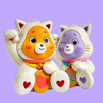 ÜRDU Fukuheya Care Bears Blindbox Series 1 – Náhodný výběr 10 detailních figurek Care Bears, 8 cm,