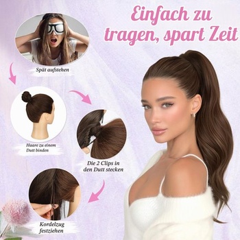 Príčesok RUWISS chvost 45 cm, medová blond