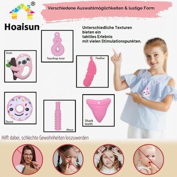 Žuvací náhrdelník pre senzorických chlapcov a dievčatá, balenie po 6 kusoch; Žuvacie hryzátka pre deti s