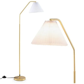 Stojacia lampa s päticou E27 a nastaviteľnou hlavou EU10166DE, 168 cm, zlatá - A