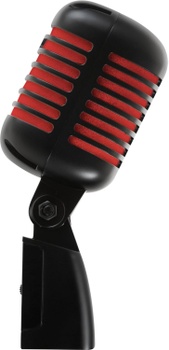 Dynamický mikrofón DM-66BK/RD, vrátane redukčného závitu, čierno/červený - A