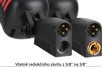 Dynamický mikrofón DM-66BK/RD, vrátane redukčného závitu, čierno/červený - A