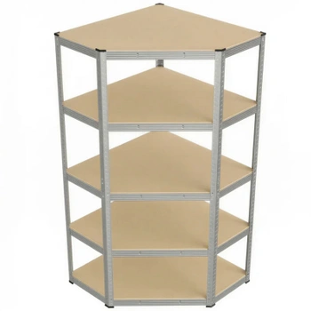 Rohový kovový regál GLR080E01V1, 5 políc, 90 x 90 x 180 cm,…