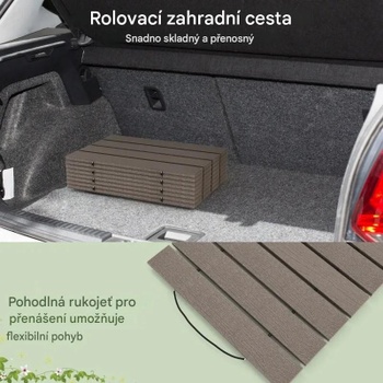 Rozkladací chodník odolný proti poveternostným vplyvom NP12047CF, 242 x 43 cm, sivý - A