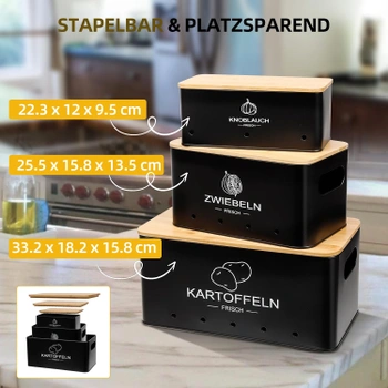 Dózy Otauoaea na skladovanie potravín, 3 ks