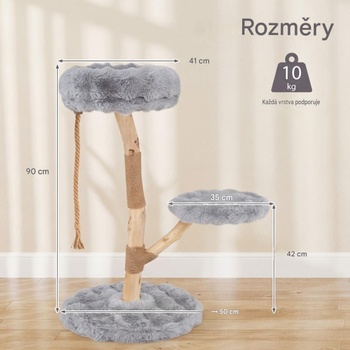 Škrabadlo pre mačky PV10274GR, 90 cm, šedé - A