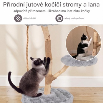 Škrabadlo pre mačky PV10274GR, 90 cm, šedé - A