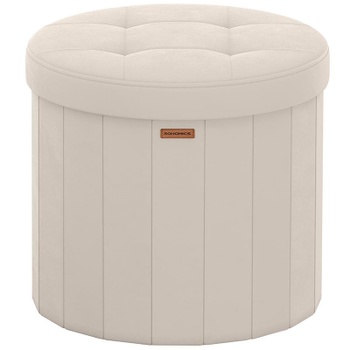 Taburet s vekom LFS608L01, 46 x 45 cm, 65 l, béžový - A