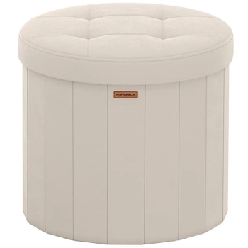 Taburet s vekom LFS608L01, 46 x 45 cm, 65 l, béžový - A