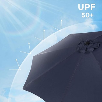 Záhradný slnečník GPU30BU, 300 cm, UPF 50+, modrý - A
