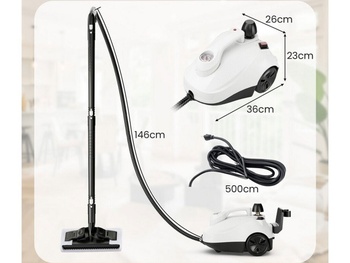 Parný čistič ES10500DE-WH, 2000 W, 1,8 l, biely - B