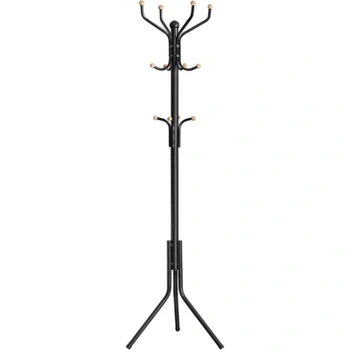 Kovový vešiak s 12 háčikmi RCR019B01V01, 182 cm, čierny - A