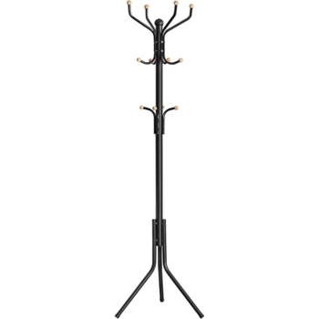 Kovový vešiak s 12 háčikmi RCR019B01V01, 182 cm, čierny - A