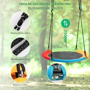 Dvojdielna hojdačka NP10525, nastaviteľná, farebná - A