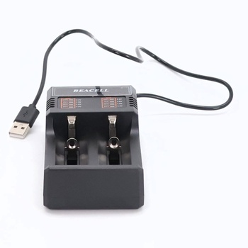 Nabíjačka REACELL 18650, univerzálna nabíjačka batérií s 2 slotmi pre 3,7 V 18650, 26650, 18500,
