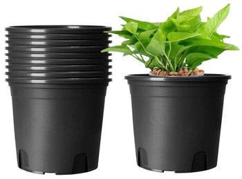 KAHEIGN 10 ks plastových kvetináčov okrúhle kvetináče Φ19,5…