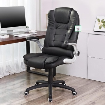 Ergonomická kancelárska stolička OBG51BV1, syntetická koža, čierna - A