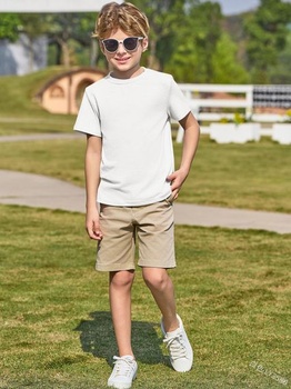Detské tričko s krátkym rukávom Haloumoning, okrúhly výstrih, vek 11-12 rokov, biele